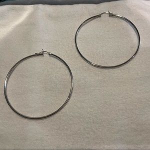 Boho XL Sterling Silver Hoops- 2 ¾”